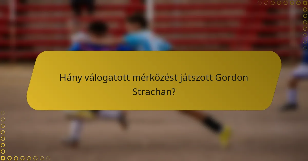 Hány válogatott mérkőzést játszott Gordon Strachan?